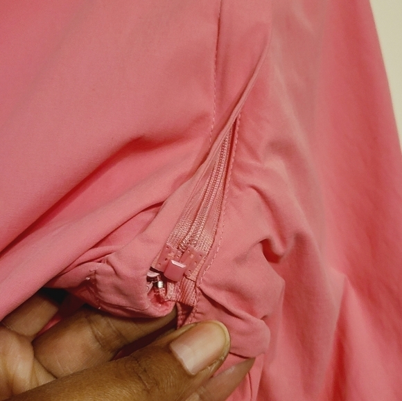 Lilly Pulitzer | Women's Pink V-Neck Zipper Sleeves Jacket (Size Medium) - Picture 6 of 14